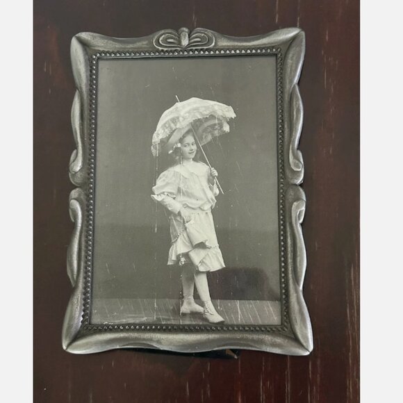 Vintage NOS 1989 Semo Pewter Photo Frame 5 x 7" Made in Korea w/Box - Picture 2 of 8